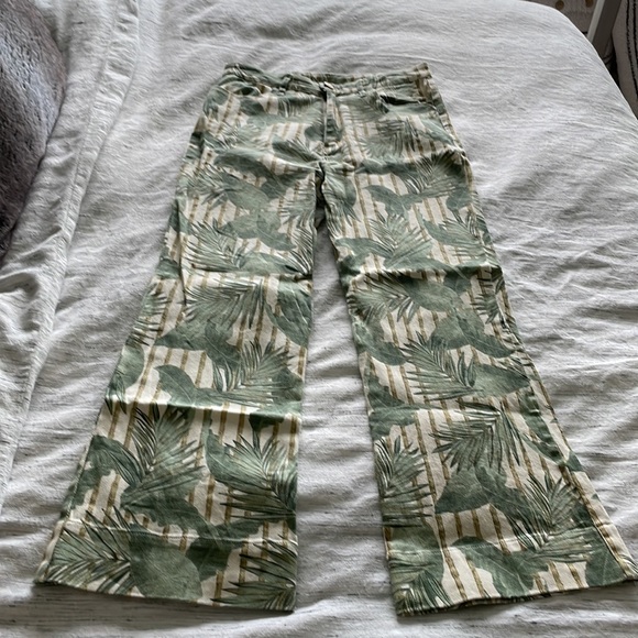 Show me your Mumu cropped trouser bamboo palm print - Picture 3 of 5
